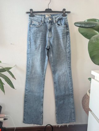 Jeans a zampa/flare lavaggio chiaro
