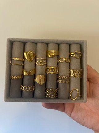 Anillos Dorados Acero Inoxidable