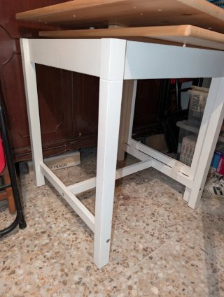 Mesa Abatible IKEA PINNTORP Madera Blanca