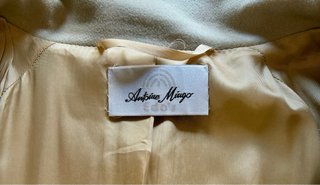 Abrigo lana y cachemira beige