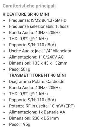 Radiomicrofono AKG WMS 40 MINI VOCAL SET