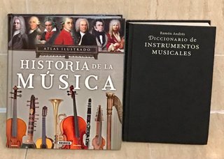 Lote 2 libros Historia de la Música y Diccionario
