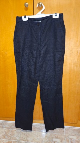 Pantalones de lino negros