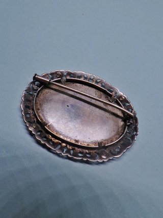 ARGENTO 800 spilla vintage antica miniatura