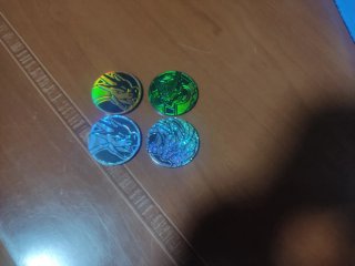 Lote 4 Monedas Pokémon Holográficas