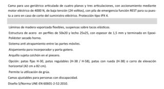 Cama articulada eléctrica metálica + colchón visco