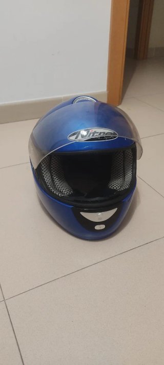 Casco de moto Nitro azul