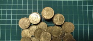 Lote 61 monedas de 1 Peseta Juan Carlos 1975 y '80
