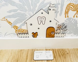 Casita Ratoncito Pérez madera personalizada