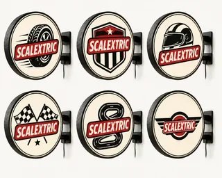 Cartel Luminoso Scalextric Doble Cara