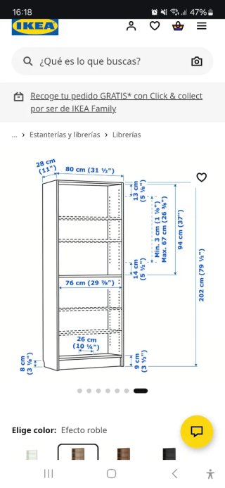 Estantería librería Ikea madera y papel