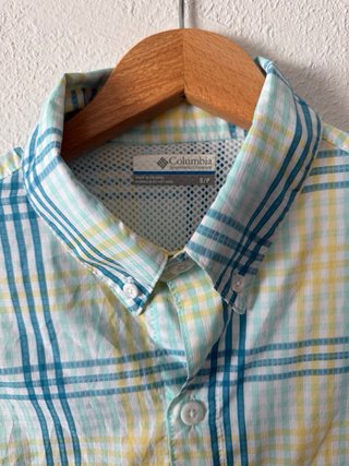 Camisa Columbia Cuadros Hombre