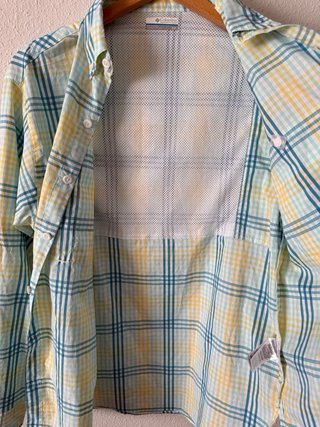 Camisa Columbia Cuadros Hombre