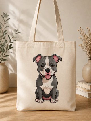 Bolsa Tote Pitbull Dibujo