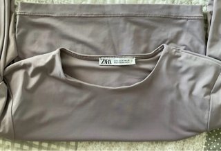 Top Zara manga larga poliamida morado XS