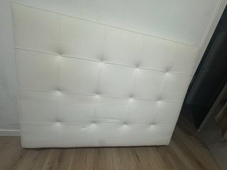 Cabezal de cama blanco polipiel