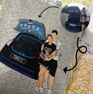 Bordado personalizado coche o moto