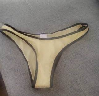 Bikini amarillo y marrón talla XL