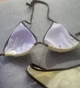 Bikini amarillo y marrón talla XL
