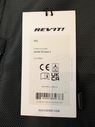 CON ESPALDERA Chaqueta Moto Revit Eclipse 2 2XL