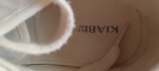 Zapatillas lona beige niña cordones