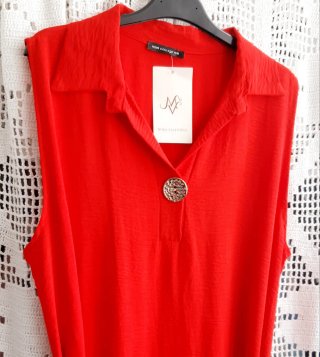 Vestido vermelho MODA VALENTINA  Tamanho Único