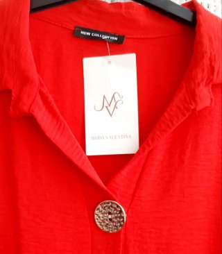 Vestido vermelho MODA VALENTINA  Tamanho Único