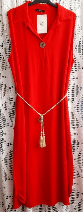 Vestido vermelho MODA VALENTINA  Tamanho Único