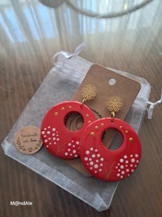 Pendientes Flamenco Madera Artesanales Ligeros
