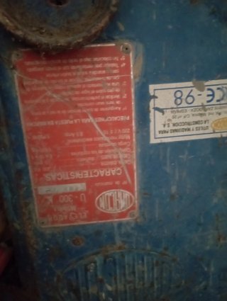 Motor de obra azul
