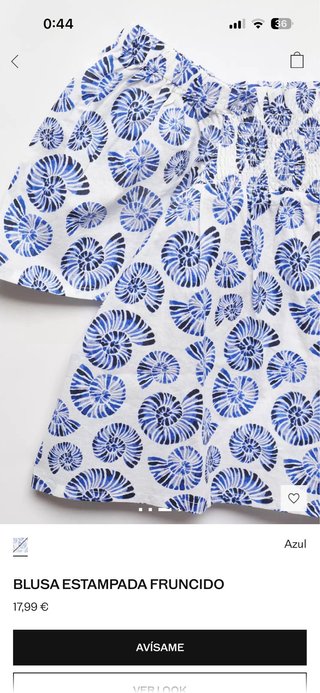 Conjunto Mango Kids Estampado Azul