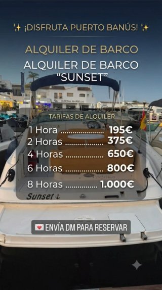 Alquiler barco puerto banus, marbella