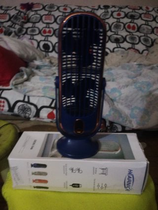 Ventilador USB Blanco y Naranja