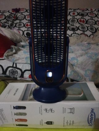 Ventilador USB Blanco y Naranja