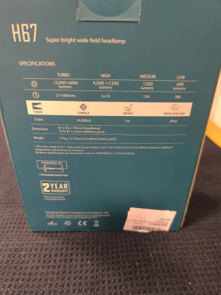 Olight H67 XXL 12000 Lúmenes Linterna Frontal