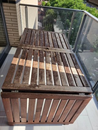 Mesa de jardín extensible de madera Ikea