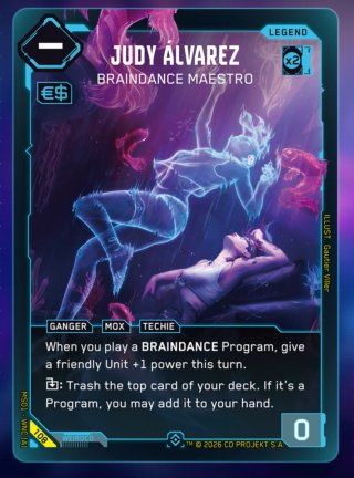 Carta Cyberpunk Judy Alvarez - Legend