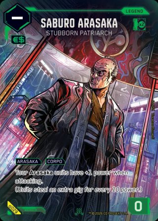 Carta Cyberpunk 2077 Saburo Arasaka