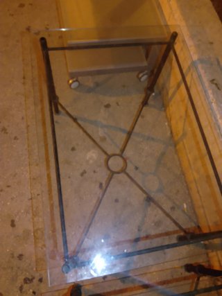 3 Mesas Centro Cristal y Metal