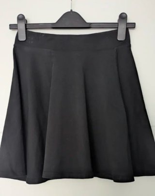 Falda estampada azul y negra o Falda CKH negra