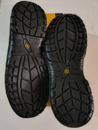 Zapatos FAL Seguridad Negro Costuras Naranja