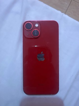 iPhone 13 mini rojo 95% batería