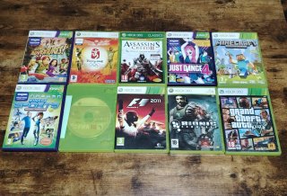 Xbox 360 Slim + Kinect + Mando + 10 Juegos