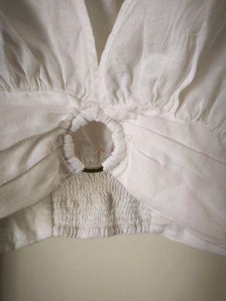 Top Zara Linho Branco Tamanho XS