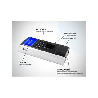 HDWR CTR12 Control horario biométrico con huella y
