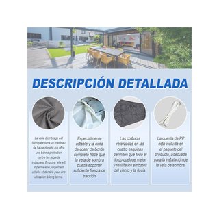 Tessuto ombreggiante Sunnylaxx per giardino, impermeabile