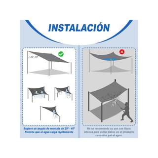 Tessuto ombreggiante Sunnylaxx per giardino, impermeabile