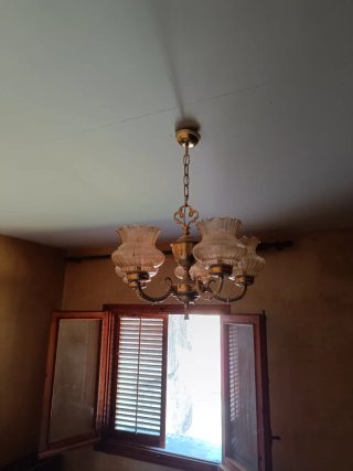 Lampade Vintage Dorate e Trasparenti