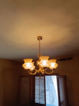 Lampade Vintage Dorate e Trasparenti