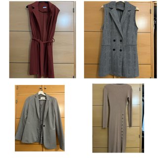 Blazers y Vestido Cuello Vuelto